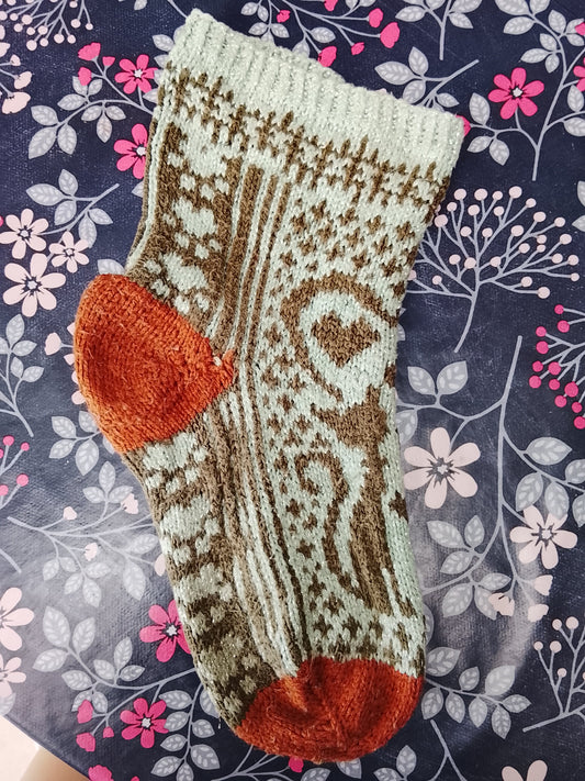 Patron de chaussettes,chat